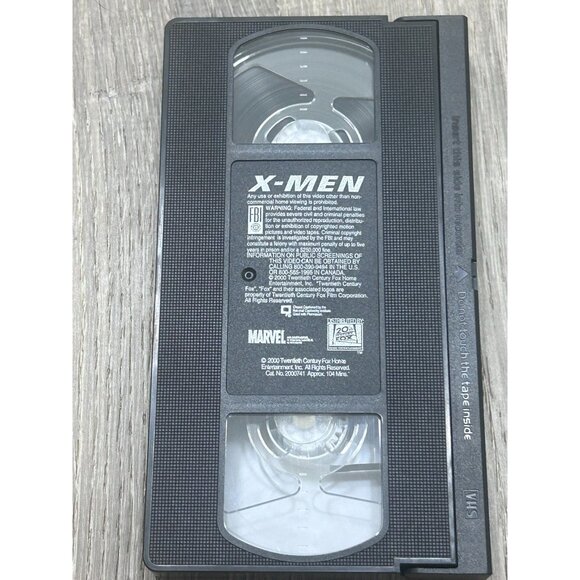 X-Men 2000 Film VHS Video Cassette Tape Twentieth Century Fox Studio - Picture 3 of 4